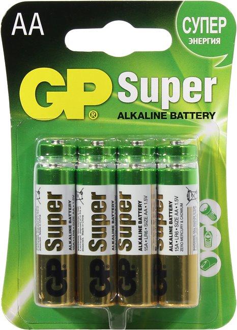 GP Ultra/Super 15AU/15A-8 (LR6) Size AA, щелочной (alkaline) уп . 8шт