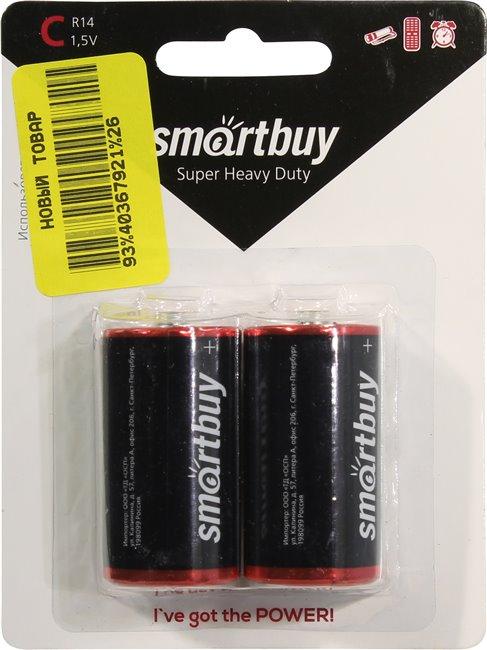 Smartbuy SBBZ-C02B, Size"C", 1.5V, солевый уп. 2 шт