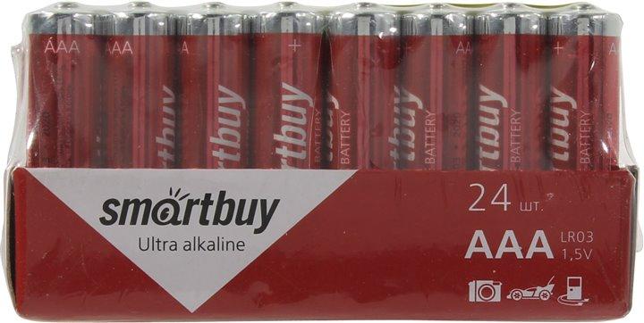 Smartbuy SBBA-3A24S, Size"AAA", 1.5V, щелочной (alkaline) уп. 24 шт