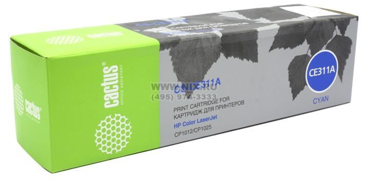 Картридж Cactus CS-CE311A Cyan для HP Color LJ CP1012/CP1025