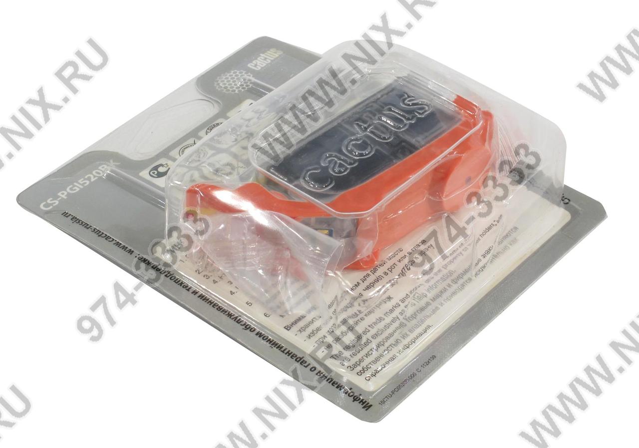 Картридж Cactus CS-PGI520BK для Canon PIXMA MP540/550/620/630/640/980/990, MX860, PIXMA iP3600/4600/4700