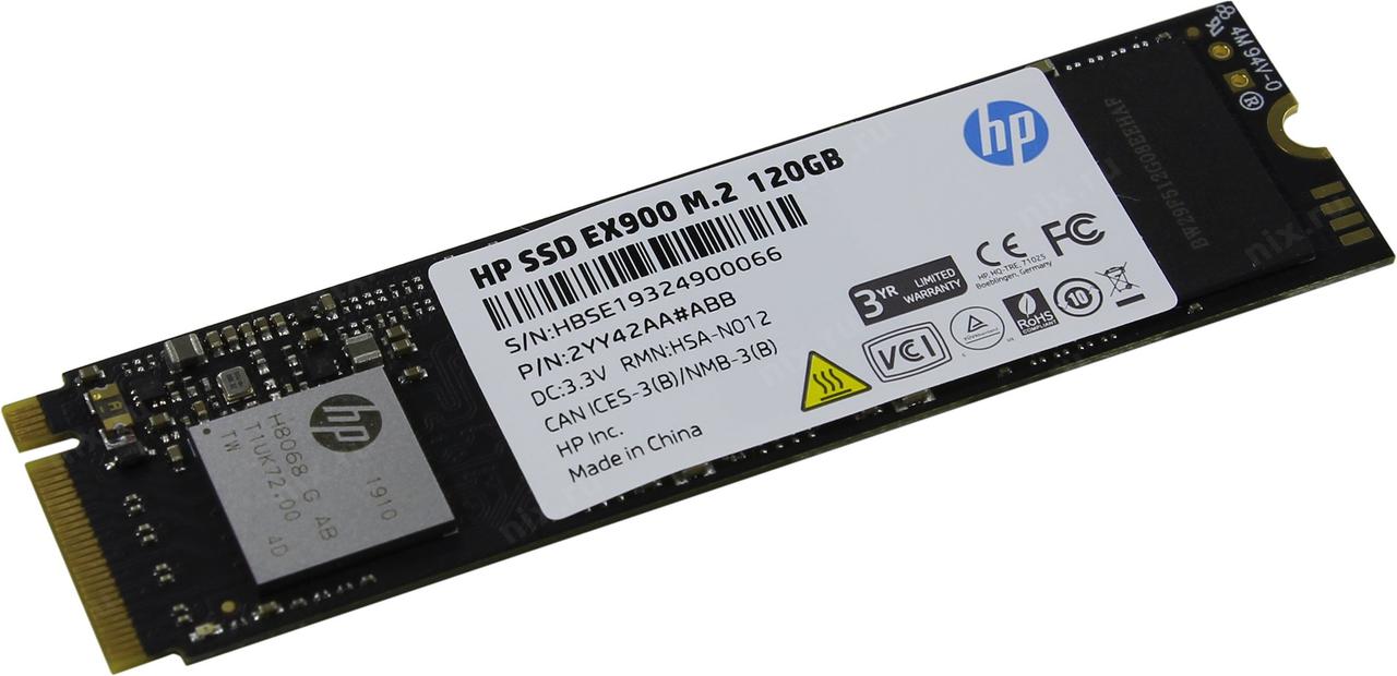 SSD 120 Gb M.2 2280 M HP EX900 2YY42AA 3D TLC