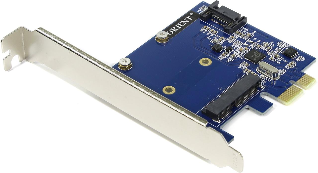 Orient A1061S-MS (OEM) PCI-Ex1, SATA 6Gb/s, 1port-int, mSATA 1port-int