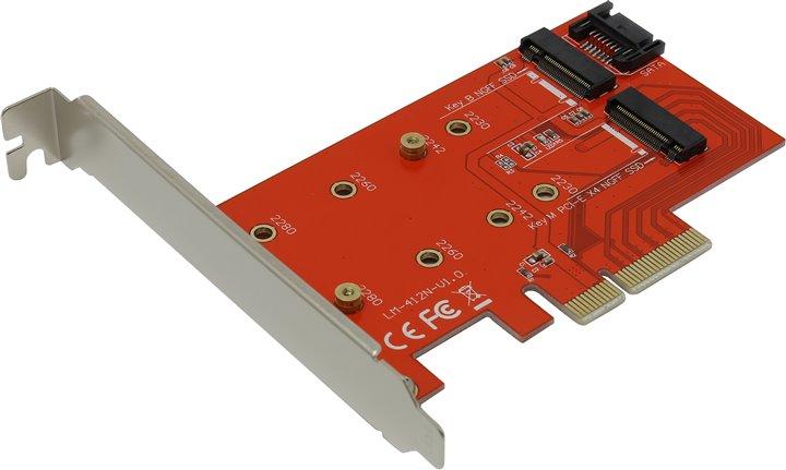Espada PCIe2NGFF (RTL) PCI-Ex4, 1port M.2 B + 1port M.2 M