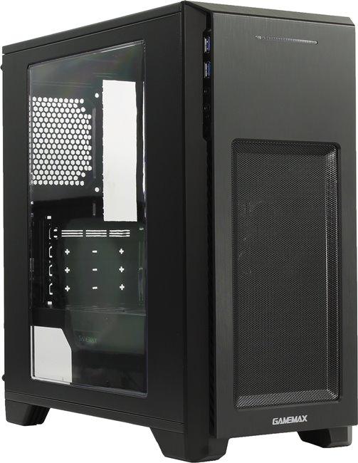 Minitower GameMax H603(-2U3) Blue LED MicroATX без БП, с окном