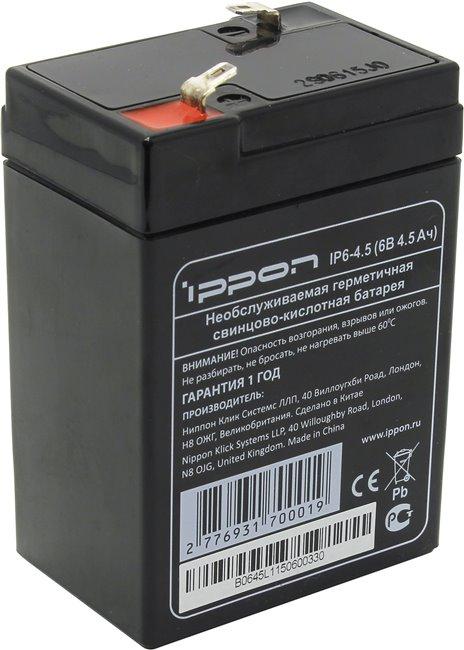 Аккумулятор Ippon IP6-4.5 (6V, 4.5Ah) для UPS