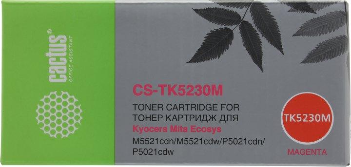 Картридж Cactus CS-TK5230M Magenta для Kyocera Ecosys M5521cdn/M5521cdw/P5021cdn/P5021cdw