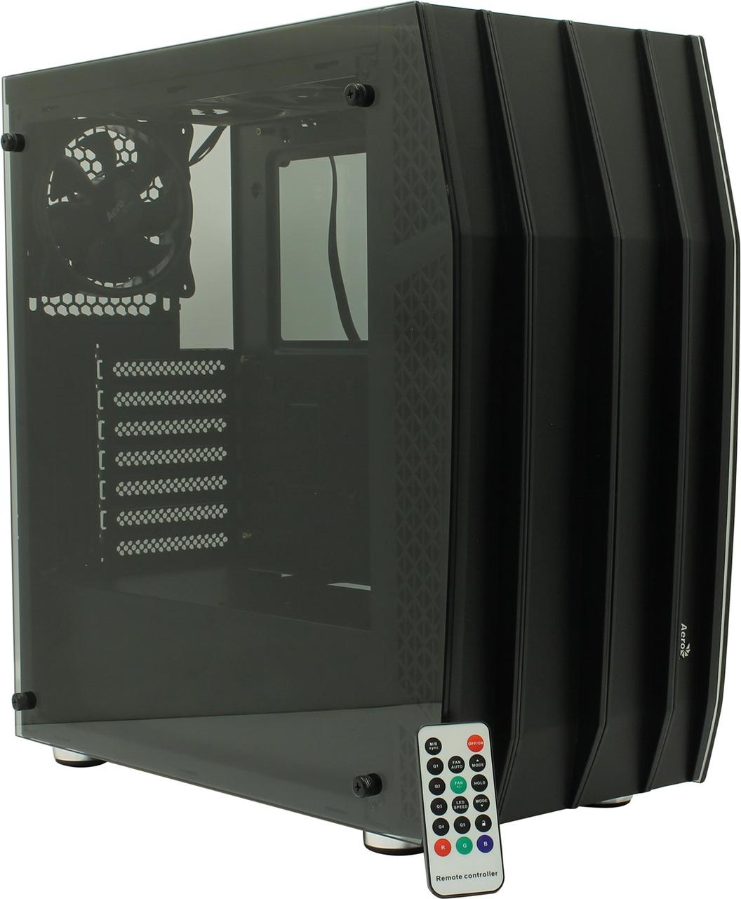 Miditower Aerocool KLAW Klaw-G-BK-v1 Black ATX без БП, с окном