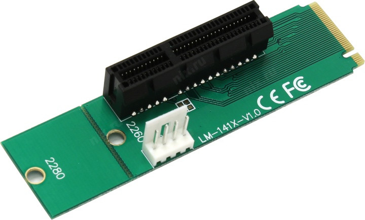 Espada EM2-PCIE Переходник Riser card M2 2260/2280 to PCI-Ex4 F