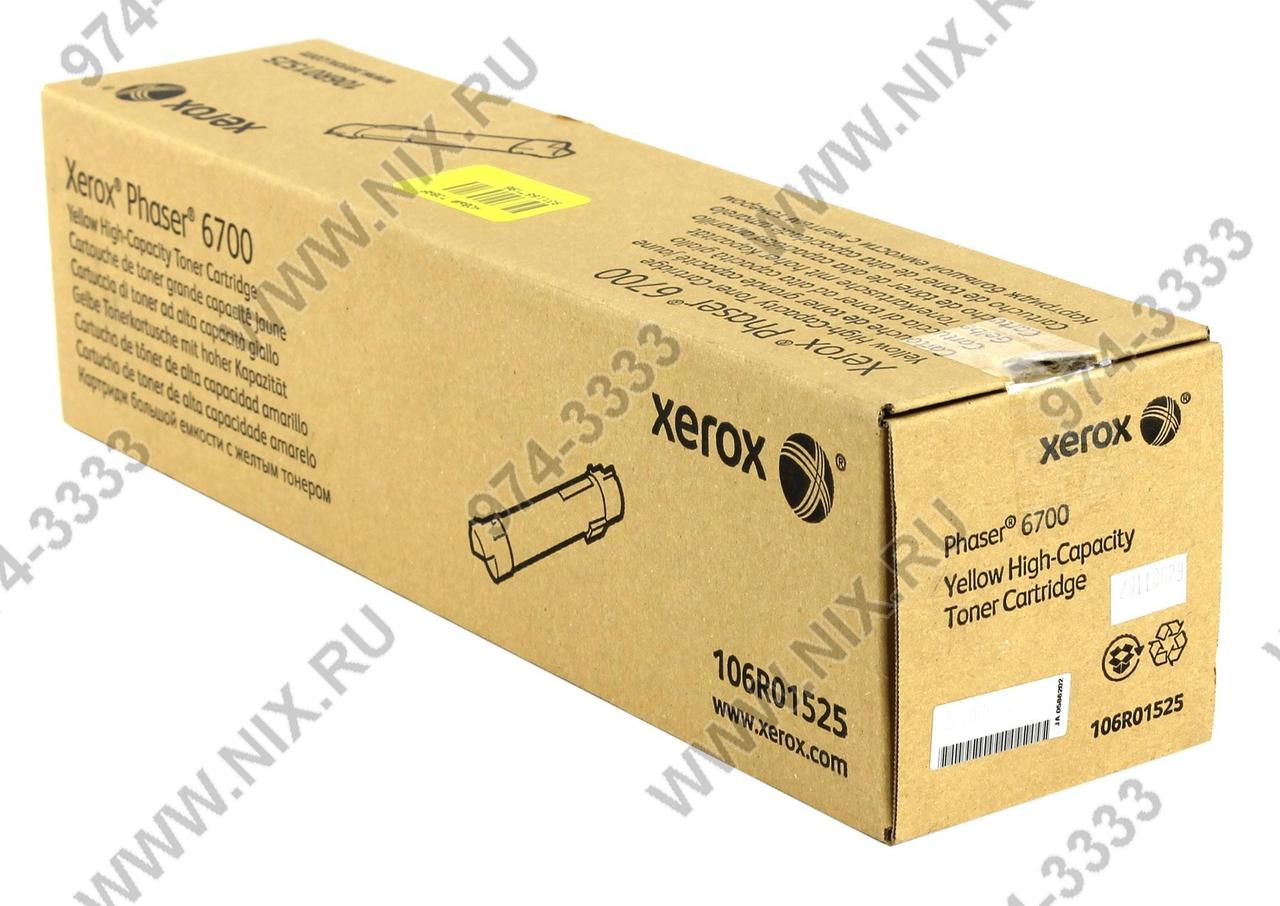 Тонер-картридж XEROX 106R01525 Yellow для Phaser 6700 (повышенной ёмкости)
