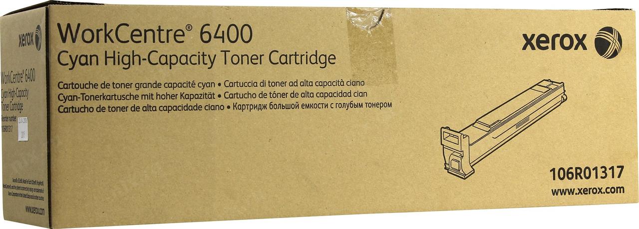 Тонер-картридж XEROX 106R01317 Cyan для WorkCentre 6400 (повышенной ёмкости)