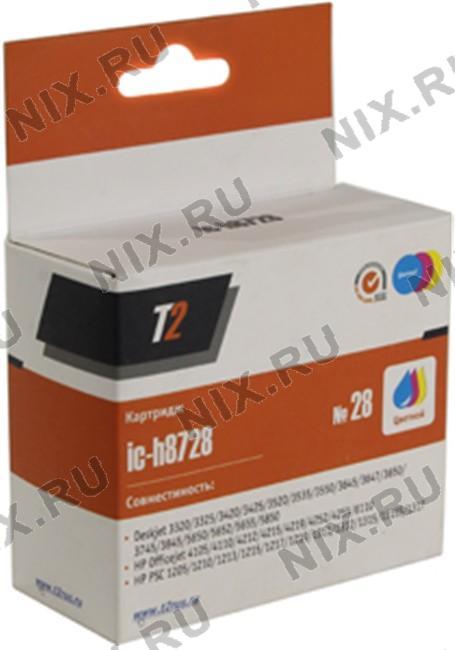 Картридж T2 ic-h8728 (№28) Color для HP DJ 3320/3325/3420/3425/3520/3535/3550/3845,OJ 4212/4215/4219