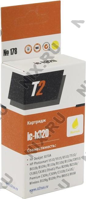 Картридж T2 ic-h320 (№178) Yellow для HP DJ 3070A, PS 5510/5515/6510/7510/B010b/B109c/B110a/C5383/C6383
