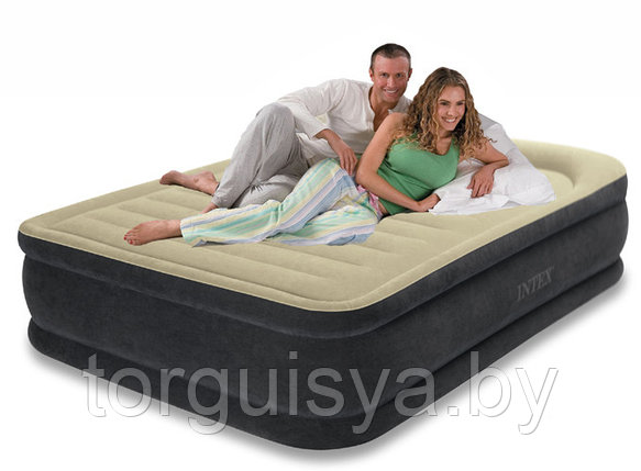 Кровать надувная со встроенным насосом 152х203х51 см, Comfort Queen, Intex 64408, фото 2