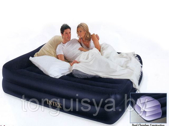 Надувная кровать со встроенным насосом 152х203х42 см, Queen, Intex 66702, фото 2