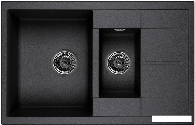 Кухонная мойка Granula 7802 (черный), фото 2
