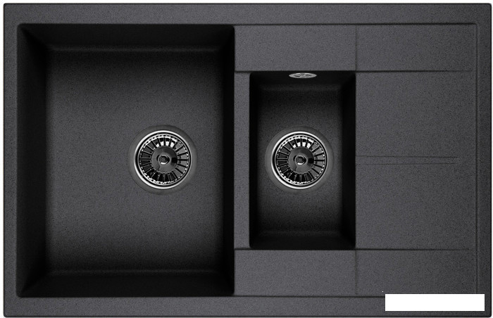Кухонная мойка Granula 7802 (черный) - фото 1 - id-p178601121