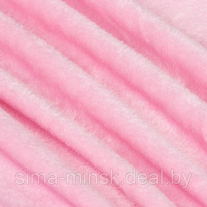 Плед "Этель", 130х175 см, розовый 100% п/э - фото 3 - id-p178603886