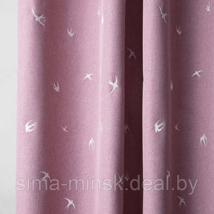 Комплект штор «Прайм», размер 145 х 280 см, розовый - фото 2 - id-p178604143