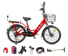 Электровелосипед Eltreco e-ALFA NEW - Темно-красный матовый