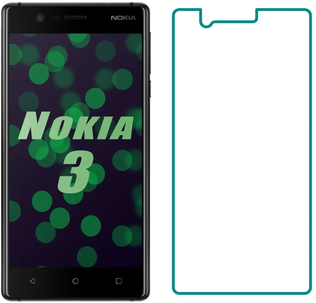 Защитное стекло Nokia 3 - фото 1 - id-p178604388