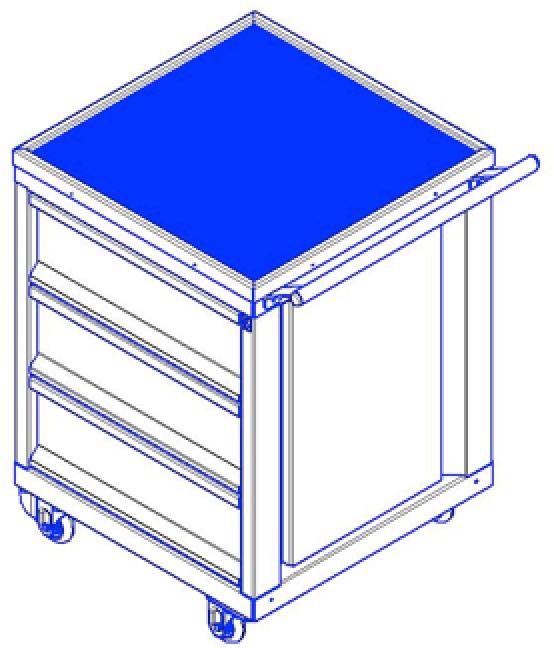 Тележка инструментальная Т-30 с 3 ящиками