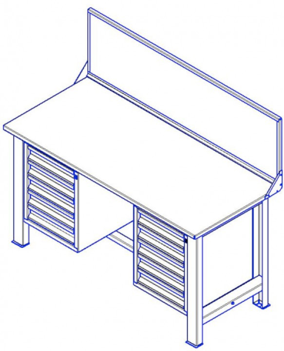 Верстак двухтумбовый ВДТ-000