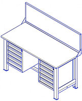 Верстак двухтумбовый ВДТ-000