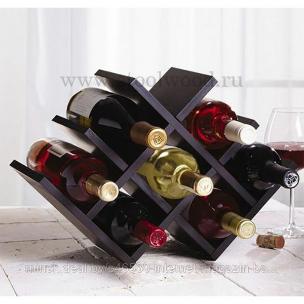 Стеллаж для вина. Винный стеллаж. Деревянная полка для хранения вина - фото 3 - id-p178618429