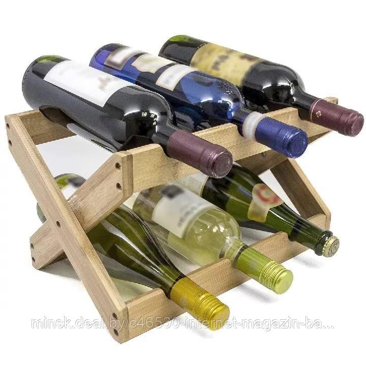Стеллаж для вина. Винный стеллаж. Деревянная полка для хранения вина - фото 2 - id-p178618429