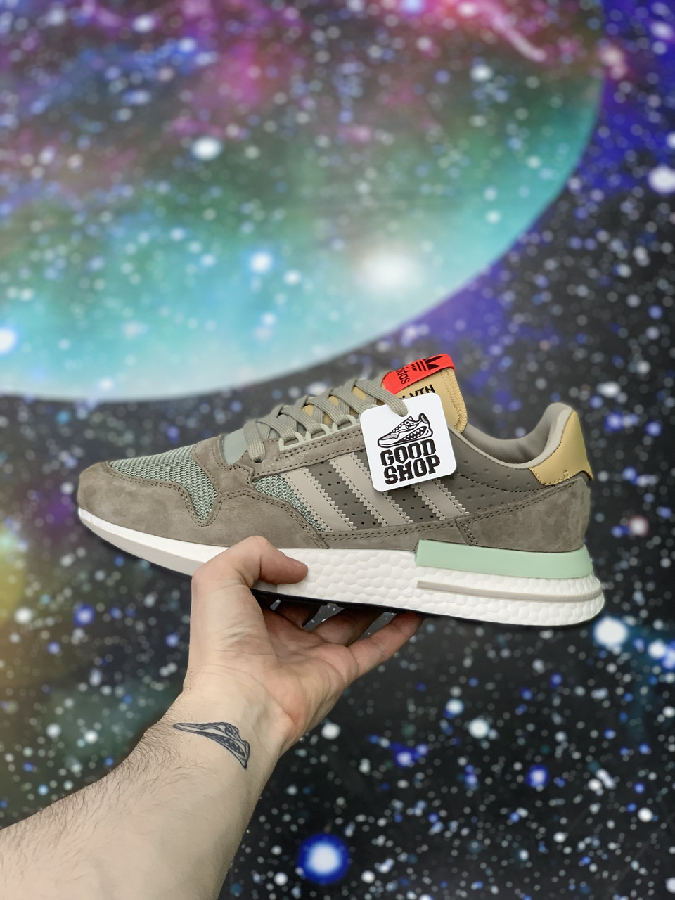 Кроссовки Adidas ZX 500 Boost Grey Brown