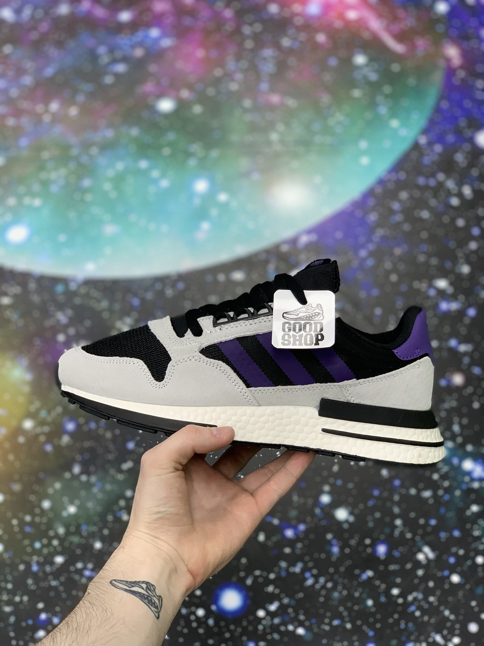 Кроссовки ZX 500 Boost Grey Black Violet