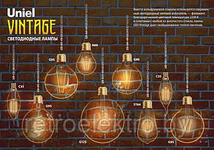 Лампа светодиодная Vintage UNIEL LED-A60-6W/GOLDEN/E27 GLV21GO, золотистая колба, фото 2