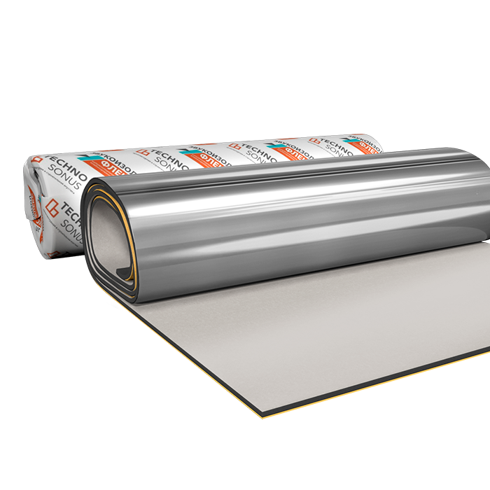 Звукоизол Флекс АЛ смк, звукоизоляционная мембрана 12 мм, (2,5м x 1м х 12мм) 2,5м2/рул - фото 1 - id-p153314317