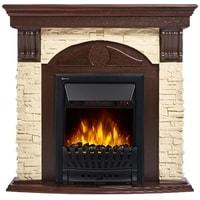 Портал Firelight Torre Classic (камень слоновая кость/шпон темный дуб)