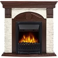 Портал Firelight Torre Classic (камень белый/шпон темный дуб)