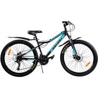 Велосипед Bibi Mars D 26 2021 (черный/голубой)
