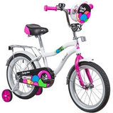 Детский велосипед Novatrack Candy 16 (белый/розовый, 2019), фото 2