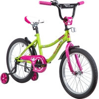 Детский велосипед Novatrack Neptune 18 (салатовый/розовый, 2019)