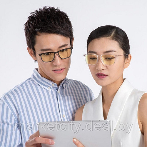 Компьютерные очки Xiaomi Mijia Anti-Blue Goggles Pro HMJ02TS прозрачные,темно-синие - фото 4 - id-p178639269
