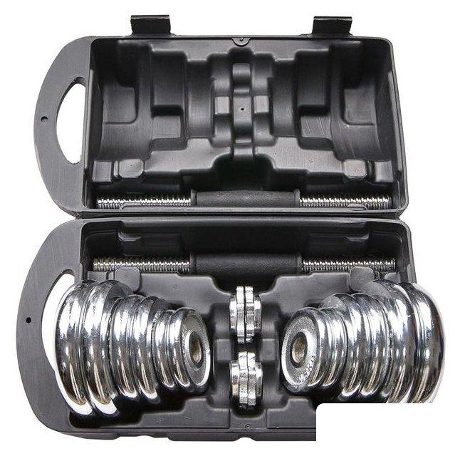 Гантели Atlas Sport Хромированные в чемодане 2x10 кг