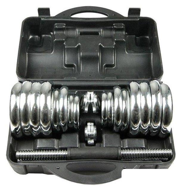 Гантели Atlas Sport Хромированные в чемодане 2x15 кг