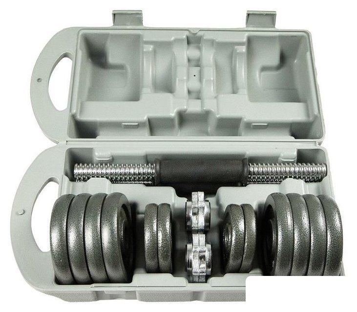 Гантели Atlas Sport Металлические в чемодане 2x7.5 кг