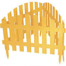 65010 Забор декоративный "Винтаж", 28*300см, желтый, Palisad