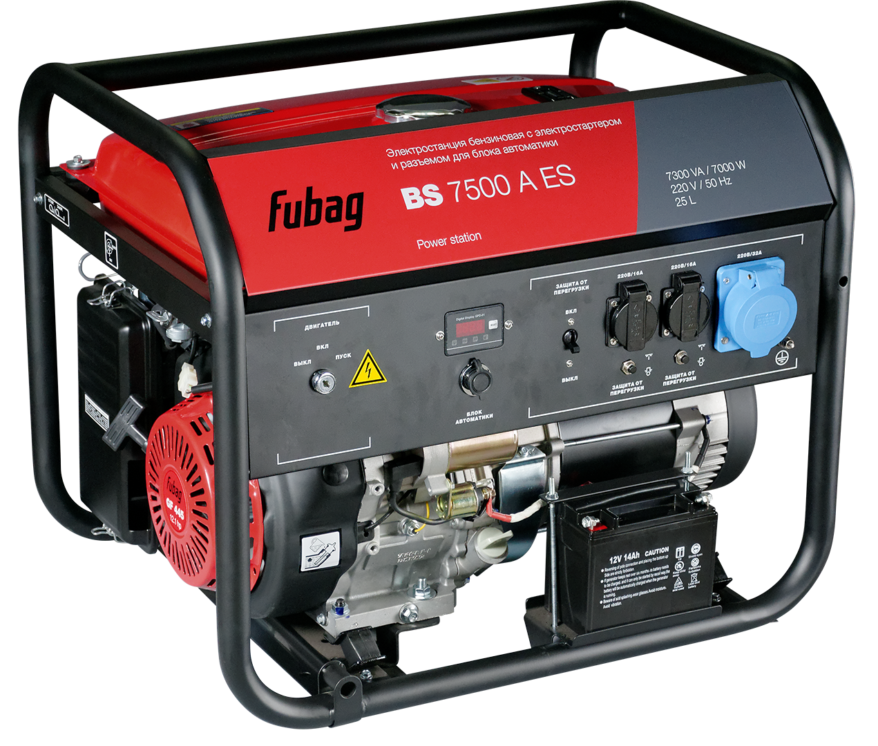 Генератор бензиновый Fubag BS 7500 A ES с электростартером и коннектором автоматики - фото 2 - id-p178650916