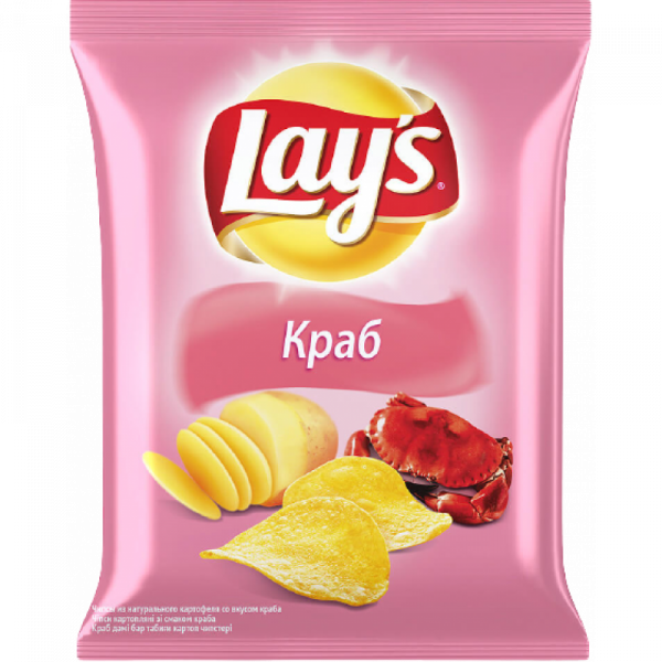 Чипсы Lay&#039;s со вкусом Краба 50г - фото 1 - id-p178649930