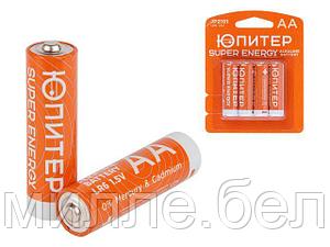 Батарейка AA LR6 1,5V alkaline 4шт. ЮПИТЕР