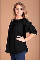 Женская летняя черная блуза Таир-Гранд 62367 черный 42р.