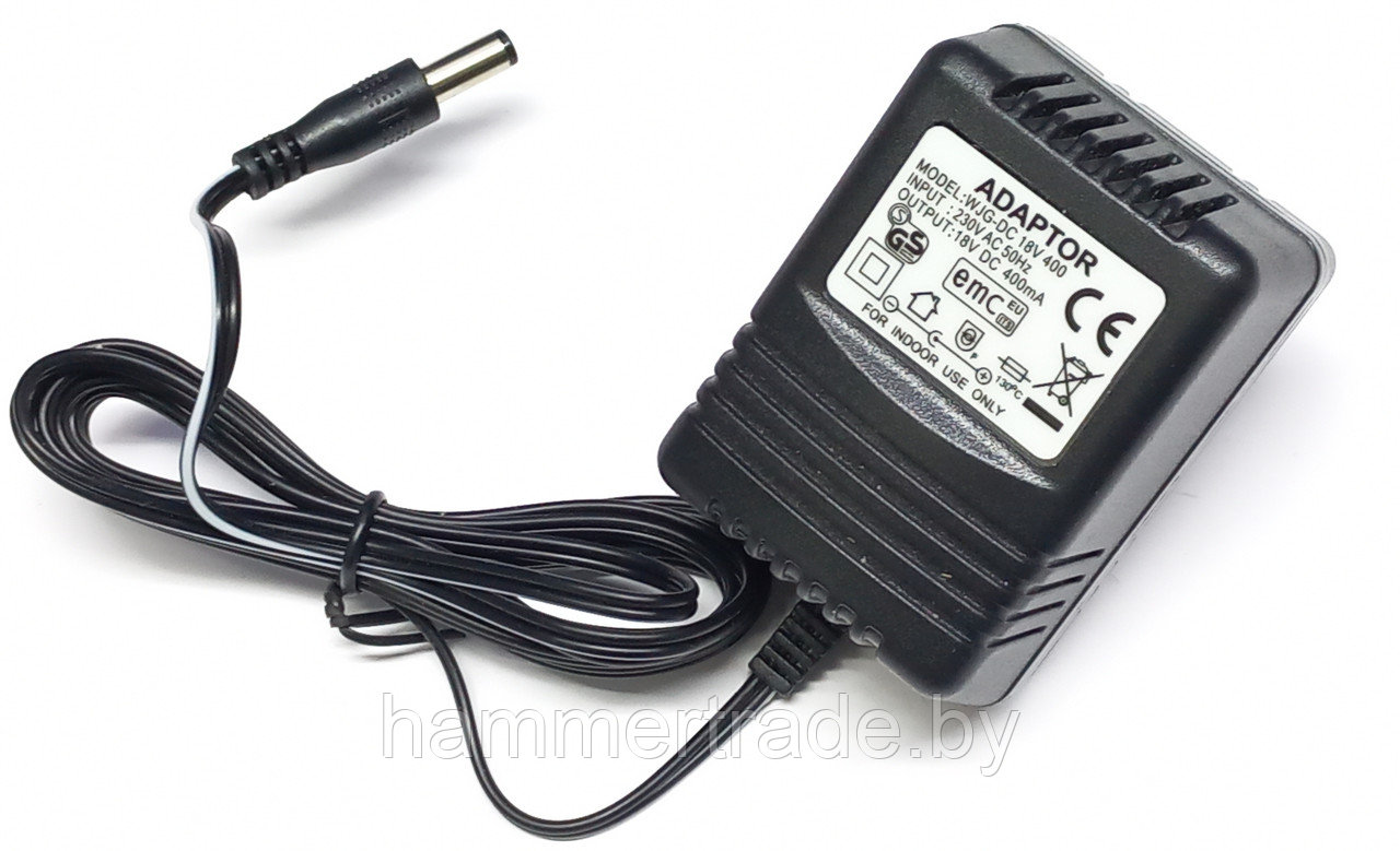 Зарядное устройство для 14,4 В Ni-CD (выход 18V DC, 400mA, штекер 5,5 мм) - фото 2 - id-p176784586