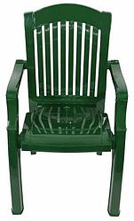 Пластмассовый стул - Кресло "Премиум-1", цвет тёмно-зелёный [110-0010] (уценка)